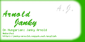 arnold janky business card